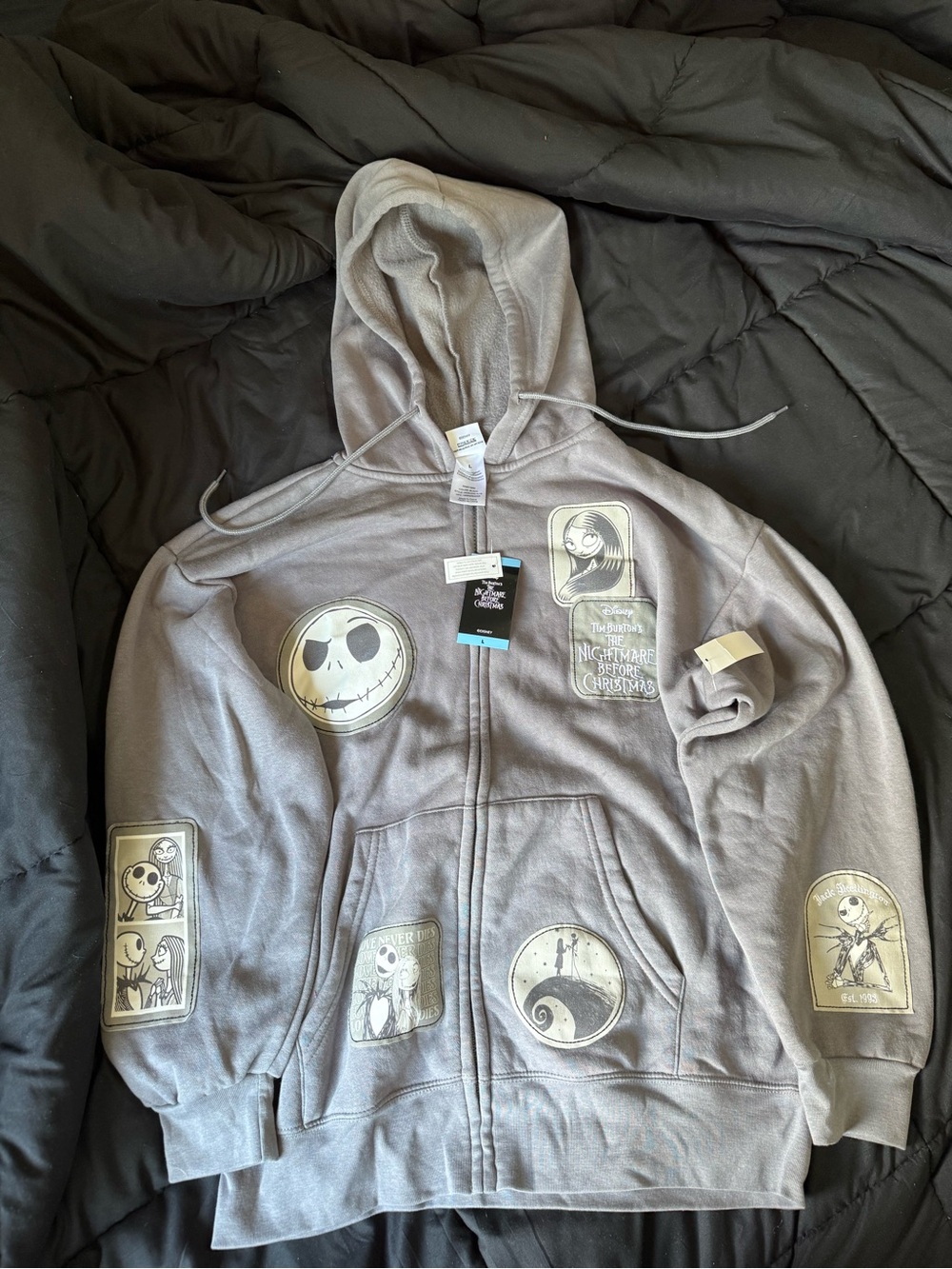 The Nightmare Before Christmas Gray Hoodie Jacket